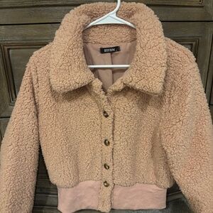 Rose colored Teddy bear jacket